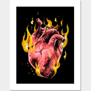 Hearth on Fire emoji Posters and Art